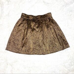 REFORMATION Whimsigoth Gold Metallic Mini Skirt - XS/S Dark Fairy‎